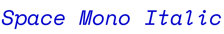 Space Mono Italic шрифт